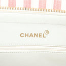 CHANEL Matelasse Chain Shoulder Bag Canvas White Red CC Auth 69059SAV-9