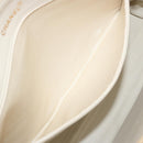 CHANEL Matelasse Chain Shoulder Bag Canvas White Red CC Auth 69059SAV-21