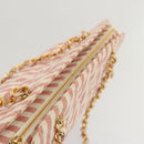 CHANEL Matelasse Chain Shoulder Bag Canvas White Red CC Auth 69059SAV-6