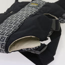 FENDI Baby Carrier Zucchino Canvas Shoulder Bag Black Auth 69064V-15