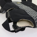 FENDI Baby Carrier Zucchino Canvas Shoulder Bag Black Auth 69064V-16