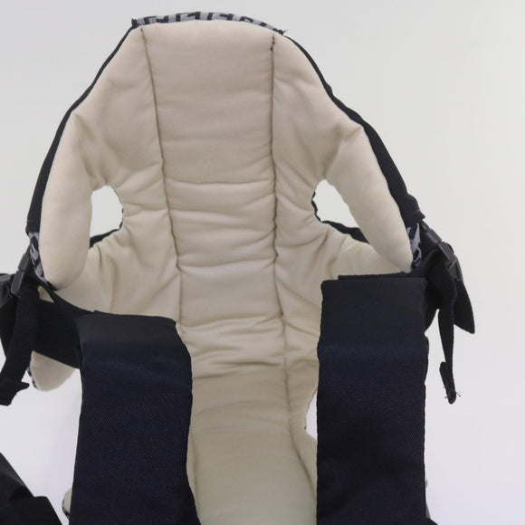 FENDI Baby Carrier Zucchino Canvas Shoulder Bag Black Auth 69064V