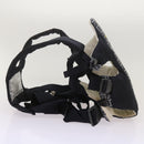 FENDI Baby Carrier Zucchino Canvas Shoulder Bag Black Auth 69064V-4