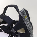 FENDI Baby Carrier Zucchino Canvas Shoulder Bag Black Auth 69064V-6