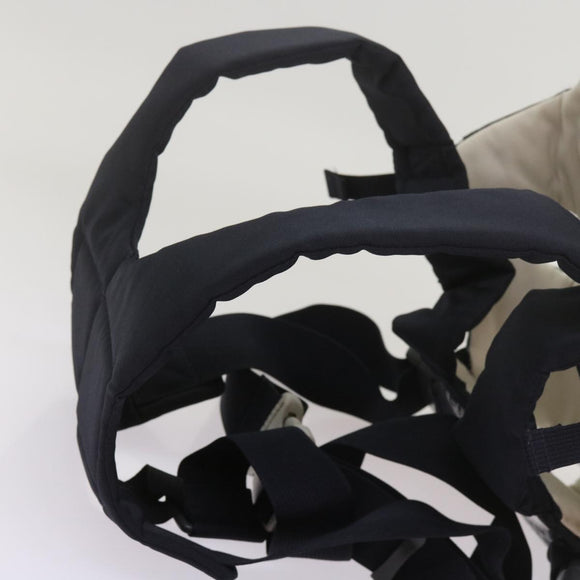 FENDI Baby Carrier Zucchino Canvas Shoulder Bag Black Auth 69064V