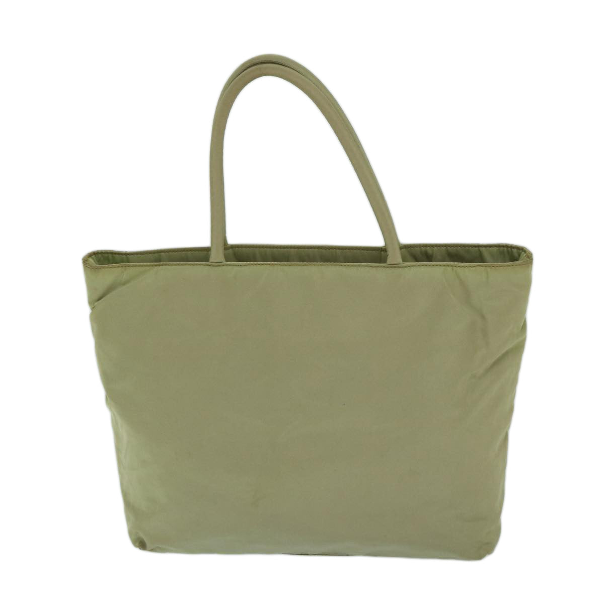 PRADA Hand Bag Nylon Beige Auth 69076 - 0