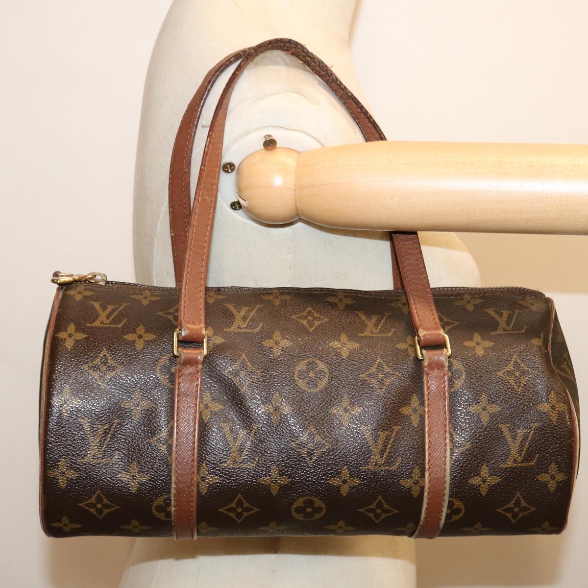 LOUIS VUITTON Monogram Papillon 30 Hand Bag M51385 LV Auth 69097