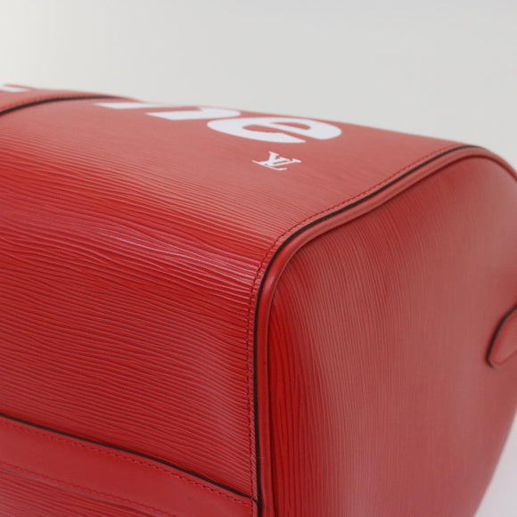 LOUIS VUITTON Epi Supreme Keepall Bandouliere 45 Bag Red M53419 LV Auth 69102S