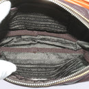 PRADA Ribbon Shoulder Bag Leather Orange Brown Auth 69111-10