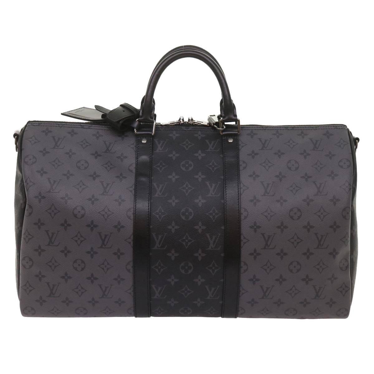 LOUIS VUITTON Eclipse Reverse Keepall Bandouliere 50 Bag M45392 LV Auth 69120A