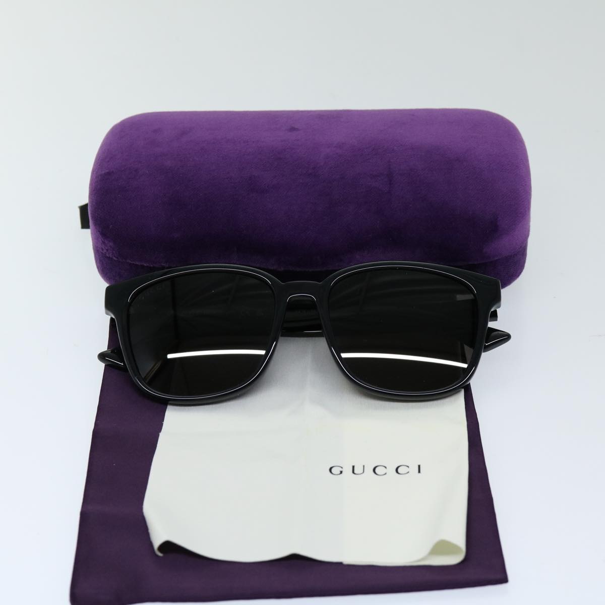 GUCCI Sunglasses plastic Black Auth 69125