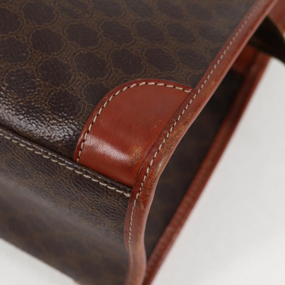 CELINE Macadam Canvas Shoulder Bag PVC Brown Auth 69135