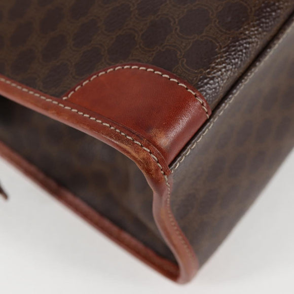 CELINE Macadam Canvas Shoulder Bag PVC Brown Auth 69135