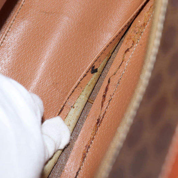 CELINE Macadam Canvas Shoulder Bag PVC Brown Auth 69135