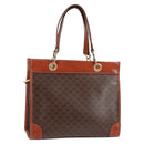 CELINE Macadam Canvas Shoulder Bag PVC Brown Auth 69135-1