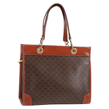 CELINE Macadam Canvas Shoulder Bag PVC Brown Auth 69135