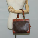 CELINE Macadam Canvas Shoulder Bag PVC Brown Auth 69135-21
