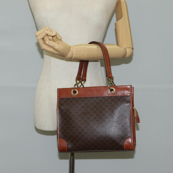 CELINE Macadam Canvas Shoulder Bag PVC Brown Auth 69135