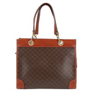 CELINE Macadam Canvas Shoulder Bag PVC Brown Auth 69135-2