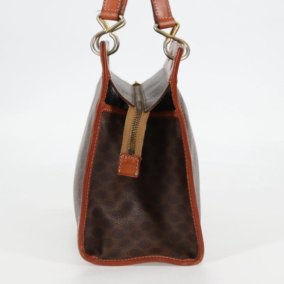CELINE Macadam Canvas Shoulder Bag PVC Brown Auth 69135