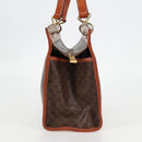 CELINE Macadam Canvas Shoulder Bag PVC Brown Auth 69135-5