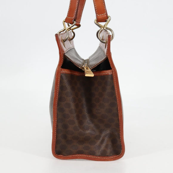 CELINE Macadam Canvas Shoulder Bag PVC Brown Auth 69135