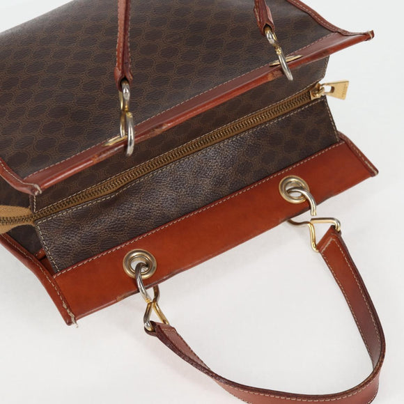 CELINE Macadam Canvas Shoulder Bag PVC Brown Auth 69135