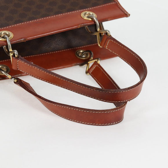 CELINE Macadam Canvas Shoulder Bag PVC Brown Auth 69135
