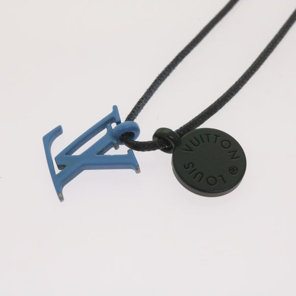LOUIS VUITTON Collier Charms On The Go Necklace Blue M63648 LV Auth 69139