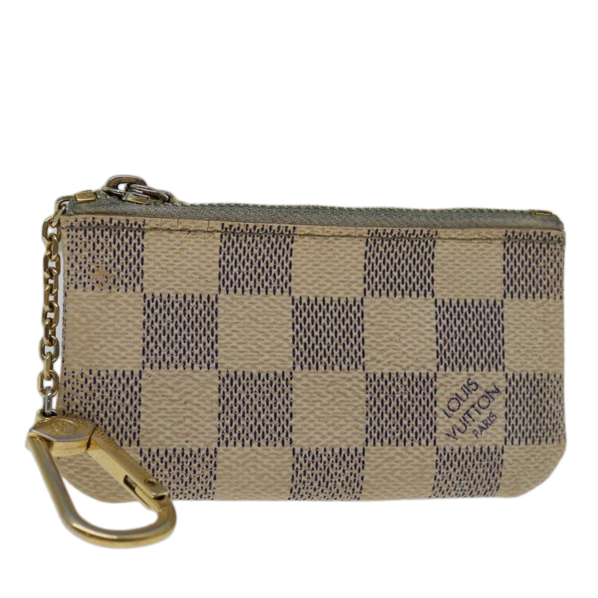 LOUIS VUITTON Damier Azur Pochette Cles Coin Purse N62659 LV Auth 69141