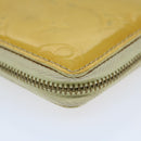 LOUIS VUITTON Monogram Vernis Bloom Wallet Beige M91015 LV Auth 69155-16