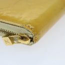 LOUIS VUITTON Monogram Vernis Bloom Wallet Beige M91015 LV Auth 69155-17