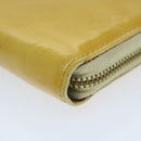 LOUIS VUITTON Monogram Vernis Bloom Wallet Beige M91015 LV Auth 69155-14