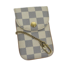 LOUIS VUITTON Damier Azur Etui Telephonne MM Cell Phone Case N60026 Auth 69185V