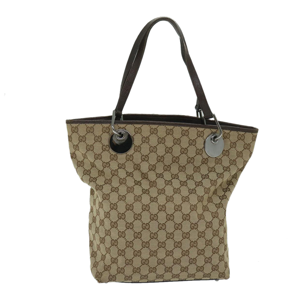 GUCCI GG Canvas Shoulder Bag Beige 120836 Auth 69198 - 0