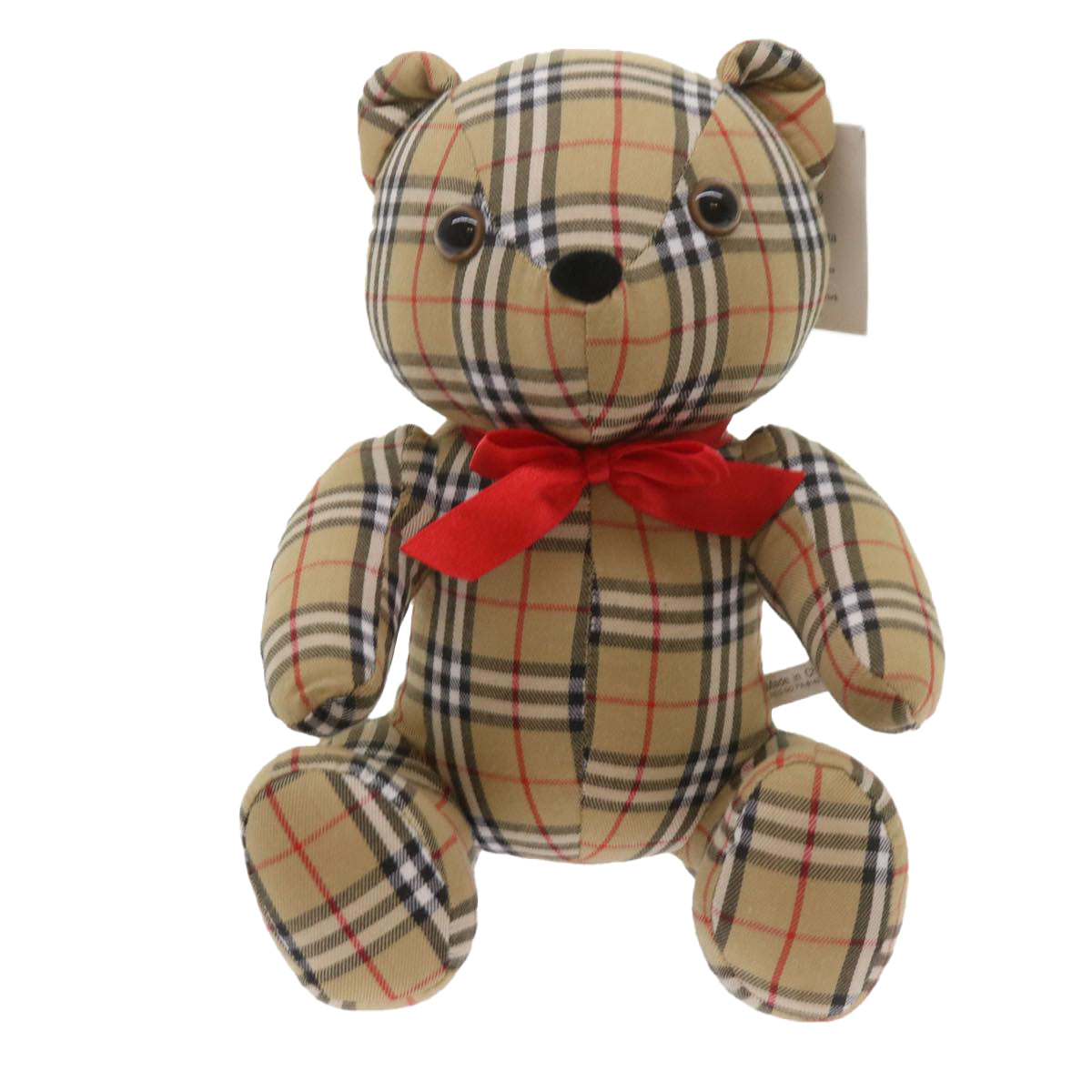 Burberrys Nova Check Teddy bear Stuffed dog Canvas Beige Auth 69202 - 0