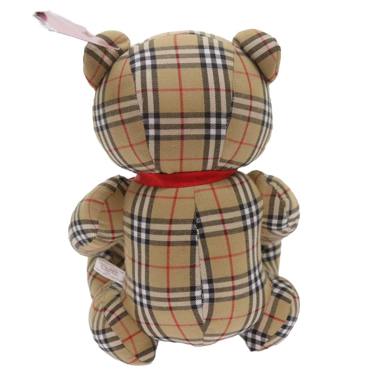 Burberrys Nova Check Teddy bear Stuffed dog Canvas Beige Auth 69202