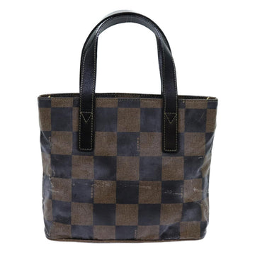 FENDI Pecan Canvas Hand Bag 2way Brown Black Auth 69215 - 0