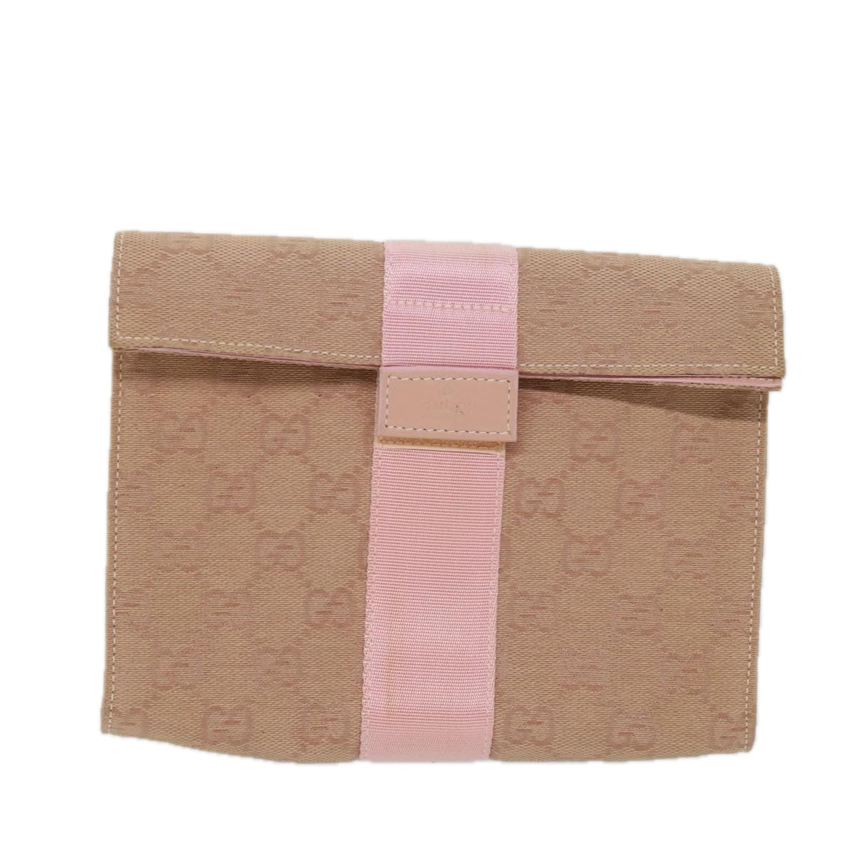 GUCCI GG Canvas Clutch Bag Pink 039 0992 Auth 69230 - 0