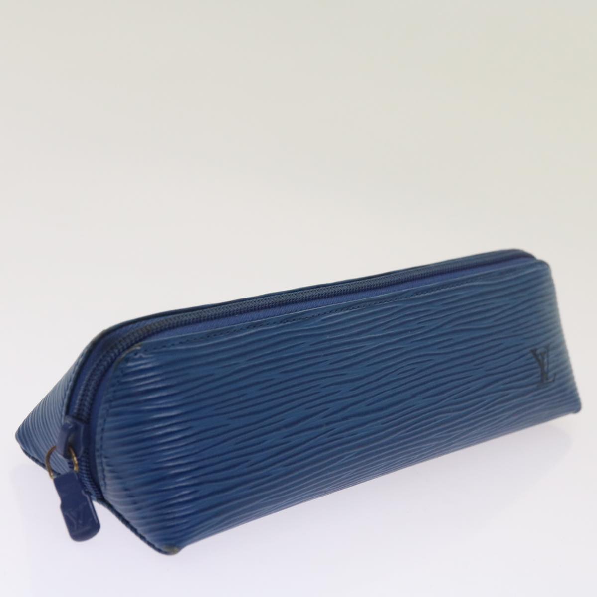 LOUIS VUITTON Epi Trousse Crayons Pen Case Blue M56545 LV Auth 69231