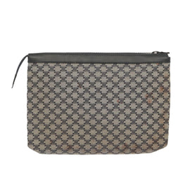 CELINE Macadam Canvas Clutch Bag Navy Auth 69236 - 0