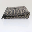 CELINE Macadam Canvas Clutch Bag Navy Auth 69236-4