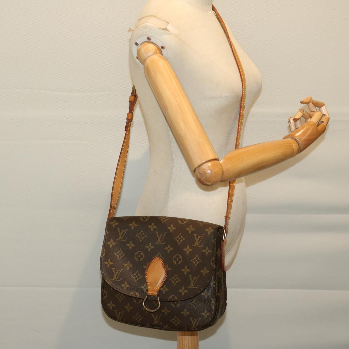 LOUIS VUITTON Monogram Saint Cloud GM Shoulder Bag M51242 LV Auth 69245