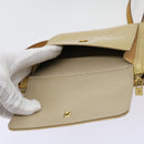 LOUIS VUITTON Monogram Vernis Motto Accessory Pouch Beige M91136 LV Auth 69248-9