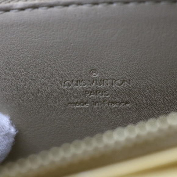 LOUIS VUITTON Monogram Vernis Motto Accessory Pouch Beige M91136 LV Auth 69248