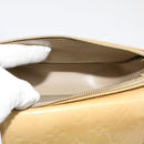 LOUIS VUITTON Monogram Vernis Motto Accessory Pouch Beige M91136 LV Auth 69248-11