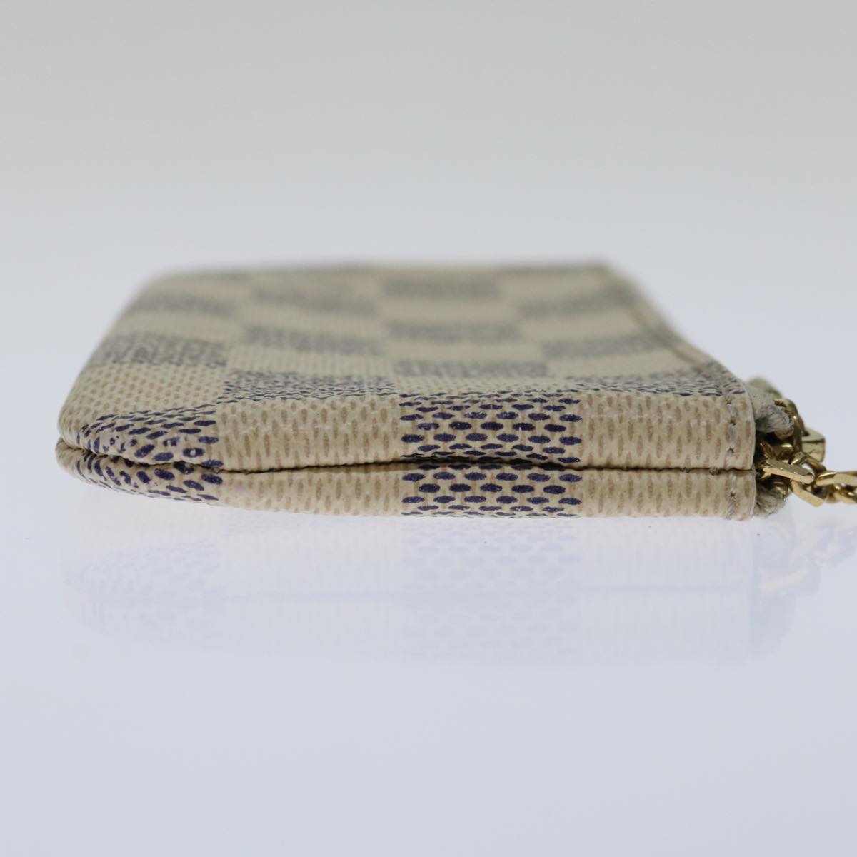 LOUIS VUITTON Damier Azur Pochette Cles Coin Purse N62659 LV Auth 69263