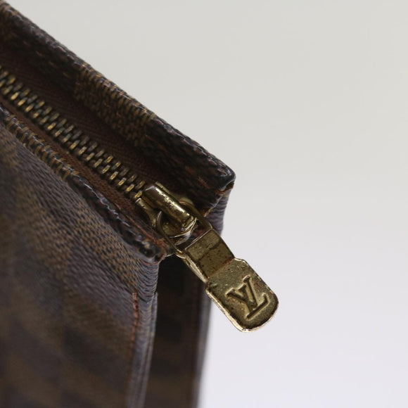 LOUIS VUITTON Damier Ebene Poche Toilette 26 Pouch N47543 LV Auth 69267