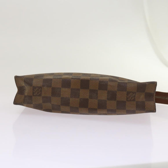 LOUIS VUITTON Damier Ebene Poche Toilette 26 Pouch N47543 LV Auth 69267