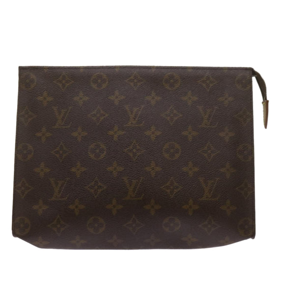 LOUIS VUITTON Monogram Poche Toilette 26 Pouch M47542 LV Auth 69268